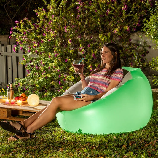 Fauteuil "Chight" pour jardin &amp; maison - gonflable, lumineux &amp; télécommandé