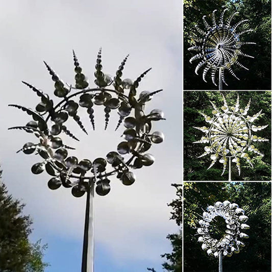 Décoration de jardin solaire "Phare" (27 cm) avec éclairage LED rotatif