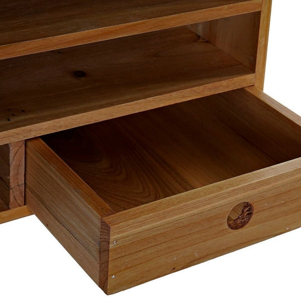 Schreibtisch Organizer aus Holz (33 x 24 x 26 cm) - Schublade & Fächer