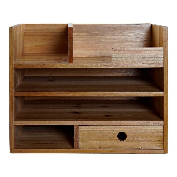 Schreibtisch Organizer aus Holz (33 x 24 x 26 cm) - Schublade & Fächer