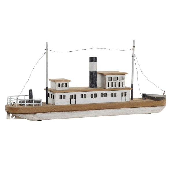 Decoration Maritime Fishing Boat with LED lighting - Made of Paulonia wood