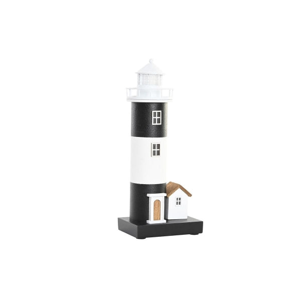 Dekoration Maritim Leuchtturm (37 cm) mit Haus - LED-Beleuchtung