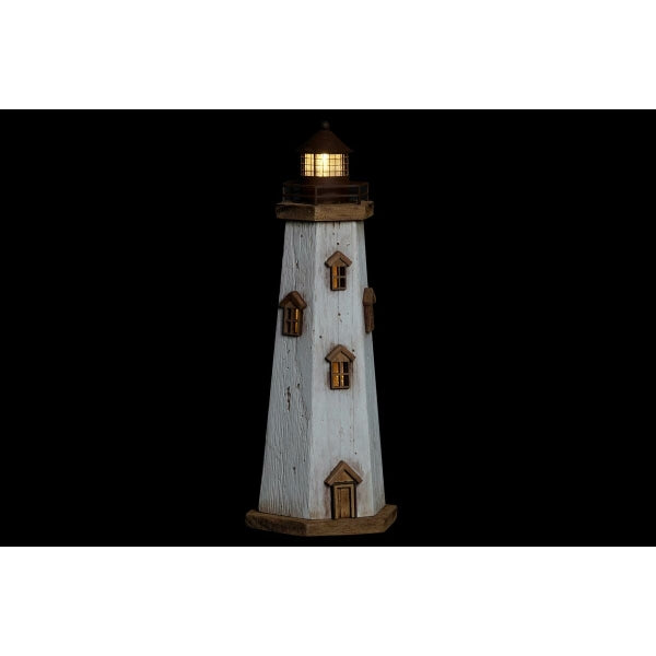 Décoration Phare Maritime (41 cm) en blanc - Avec éclairage LED