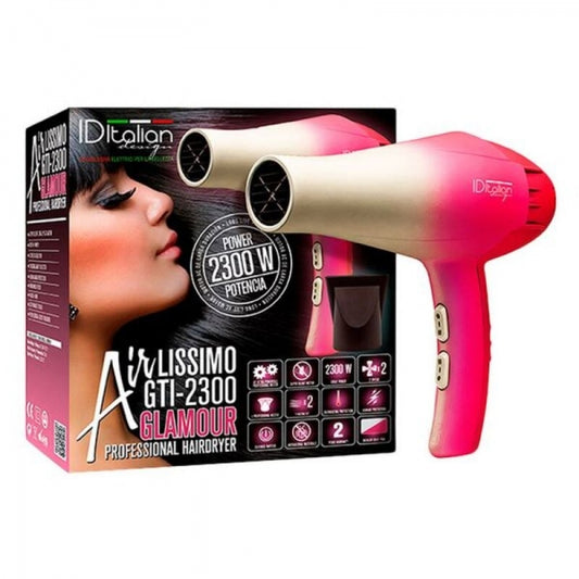 Hair dryer "Airlissimo" in pink by ID Italian Design - Adjustable hair dryer