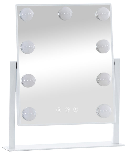 "Visalia" make-up mirror with 12 LED lights &amp; USB port