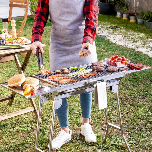 Grill "BearBQ" for use with charcoal - portable &amp; foldable