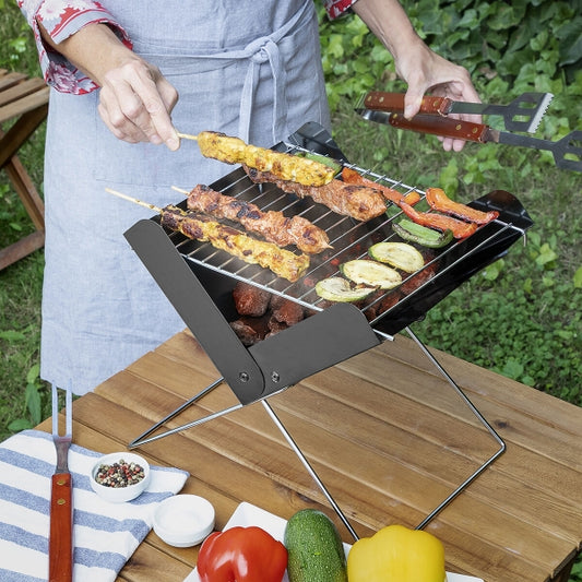 Grill "BearBQ" for use with charcoal - portable &amp; foldable