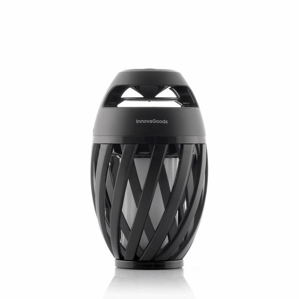 Lampe de jardin & Enceinte BT 2-en-1 - Avec flammes LED