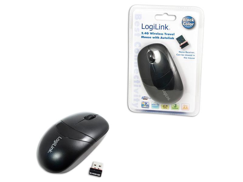 Maus in schwarz von LogiLink - Optische 2,4GHz Funkmaus mit USB-Dongle | Maicona