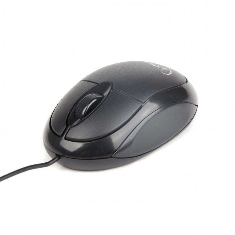 Mouse in black from Gembird - cable, optical sensor & 6 buttons