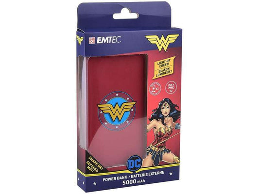 Powerbank DC "Wonder Woman Symbol" (5000 mAh) - Symbol leuchtet auf | Maicona