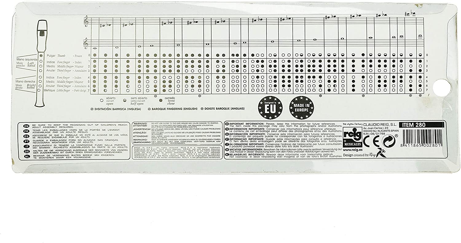 Instrument de musique Flûte De Luxe par Reig - Flûte à bec avec nettoyeur et partition