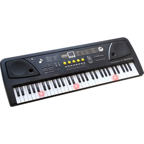 Clavier d'instrument de musique avec microphone et pupitre - piano électrique