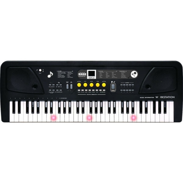 Clavier d'instrument de musique avec microphone et pupitre - piano électrique